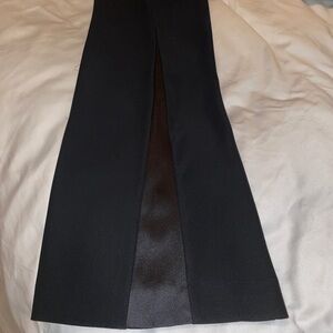 bebe black  high waist pants with side satin panel detail  -size 2